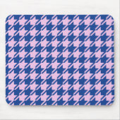 Houndstooth Roze + Blauw Patroon Muismat (Voorkant)