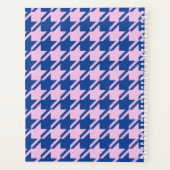 Houndstooth Roze + Blauw Patroon Planner (Achterkant)
