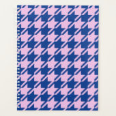 Houndstooth Roze + Blauw Patroon Planner (Voorkant)