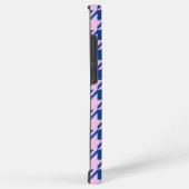 Houndstooth Roze + Blauw Patroon Samsung Galaxy Hoesje (Rechterkant)