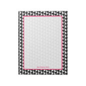 Houndstooth & roze, speciaal Notitieblok (Linkerzijde)