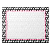 Houndstooth & roze, speciaal Notitieblok (Voorkant)