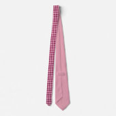 Houndstooth-roze tinten stropdas (Achterkant)