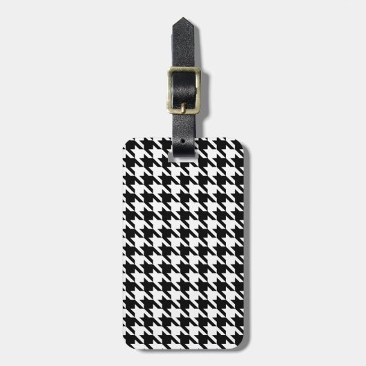 houndstooth ruitpatroon bagagelabel (Voorkant verticaal)