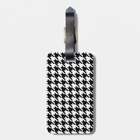 houndstooth ruitpatroon bagagelabel (Achterkant verticaal)