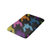 Houndstooth: ruwe canvas imitatie. badmat (Gekanteld)