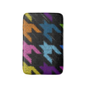 Houndstooth: ruwe canvas imitatie. badmat (Voorkant Verticaal)