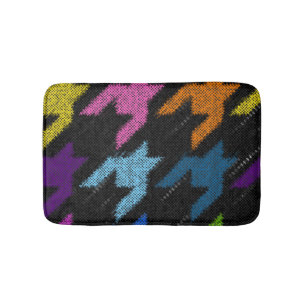 Houndstooth: ruwe canvas imitatie. badmat