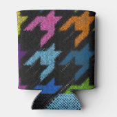 Houndstooth: ruwe canvas imitatie. blikjeskoeler (Achterkant)