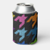 Houndstooth: ruwe canvas imitatie. blikjeskoeler (Blikje Achterkant)