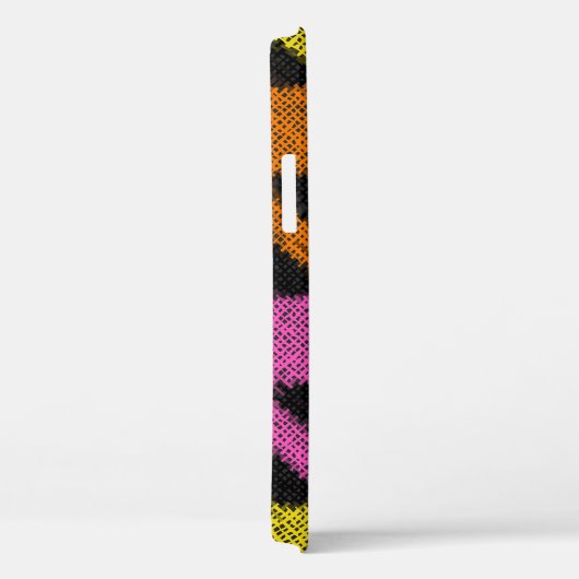 Houndstooth: ruwe canvas imitatie. Case-Mate iPhone case (Achterkant / Rechts)