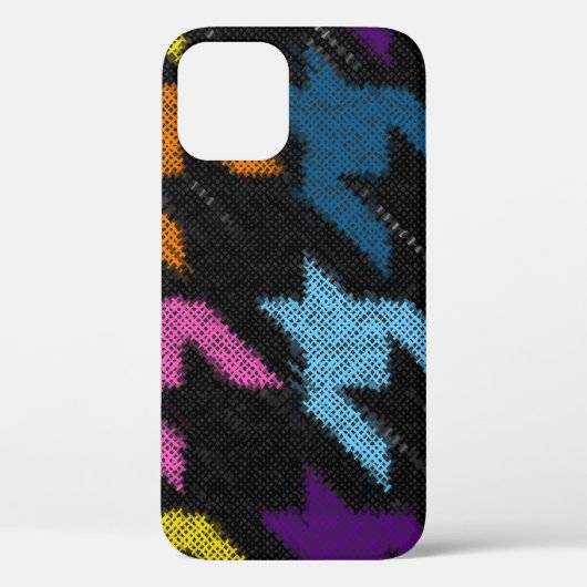 Houndstooth: ruwe canvas imitatie. Case-Mate iPhone case (Achterkant)