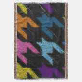 Houndstooth: ruwe canvas imitatie. deken (Voorkant Verticaal)