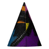 Houndstooth: ruwe canvas imitatie. feesthoedjes (Achterkant)