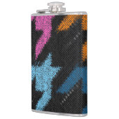 Houndstooth: ruwe canvas imitatie. heupfles (Links)