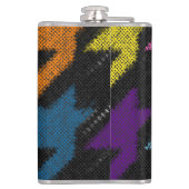 Houndstooth: ruwe canvas imitatie. heupfles (Achterkant)