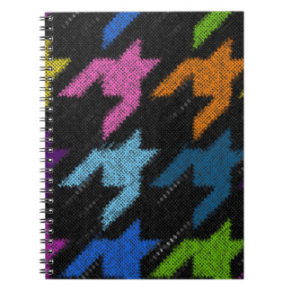 Houndstooth: ruwe canvas imitatie. notitieboek