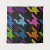 Houndstooth: ruwe canvas imitatie. wandkleed (Voorkant (horizontaal))