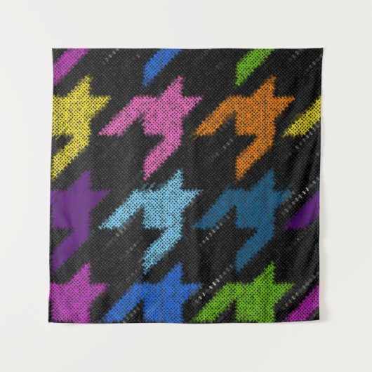 Houndstooth: ruwe canvas imitatie. wandkleed (Voorkant)