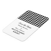 Houndstooth Save the Date Magnet, Black Magneet (Linkerzijde)