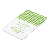 Houndstooth Save the Date Magnet, Green Magneet (Linkerzijde)