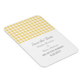 Houndstooth Save the Date Magnet, Yellow Magneet (Rechterzijde)