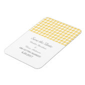 Houndstooth Save the Date Magnet, Yellow Magneet (Linkerzijde)