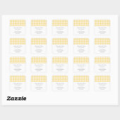 Houndstooth Save the Date Stickers, Yellow Vierkante Sticker (Vel)