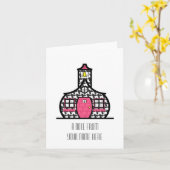 Houndstooth Schoolhouse Kaart (Gele Bloem)