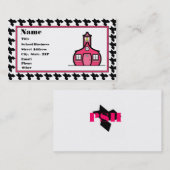 Houndstooth Schoolhouse Visitekaartje (Voorkant / Achterkant)