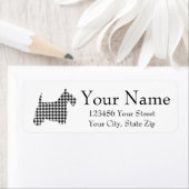 Houndstooth Scottie Etiket (Insitu)