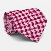 Houndstooth-shades of pink stropdas (Opgerold)