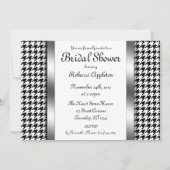 Houndstooth & Silver Design Vrijgezellenfeest nodi Kaart (Voorkant)
