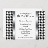 Houndstooth & Silver Design Vrijgezellenfeest nodi Kaart (Voorkant / Achterkant)