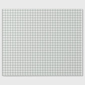 Houndstooth Silver Grey Wrapping Paper Cadeaupapier (Vlak)