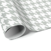 Houndstooth Silver Grey Wrapping Paper Cadeaupapier (Rol Hoek)