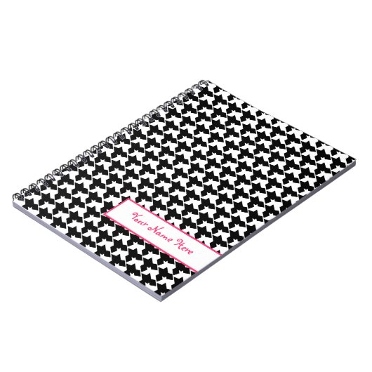 Houndstooth Spiral - Aangepast notebook Notitieboek (Linkerzijde)
