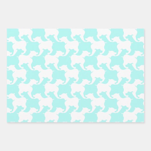 Houndstooth Style Tesselehond Kies kleur Inpakpapier Vel (Voorkant 3)