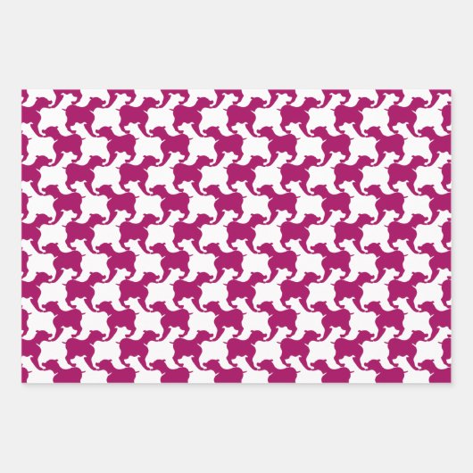 Houndstooth Style Tesselehond Kies kleur Inpakpapier Vel (Voorkant)