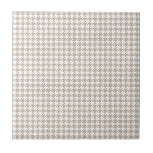 Houndstooth Tan en White Tegeltje
