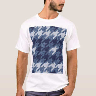 Houndstooth Tartan Broek Achtergrondontwerp T-shirt