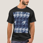 Houndstooth Tartan Jeans Achtergrond Ontwerp T-shirt (Voorkant)