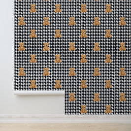 Houndstooth Teddy Thuis, Behang