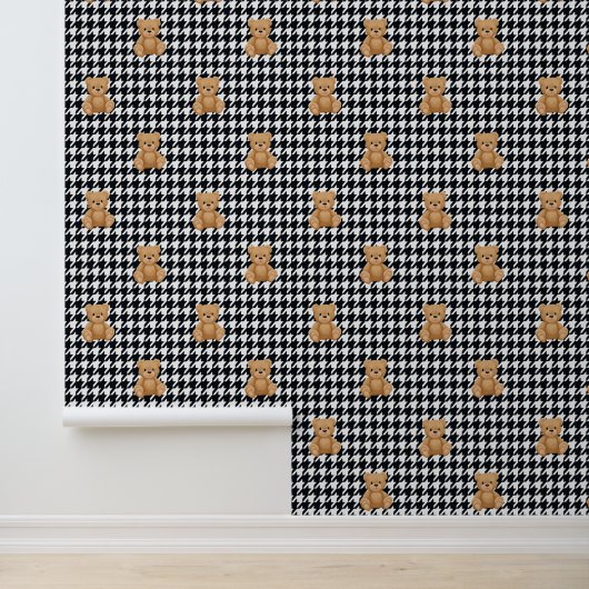 Houndstooth Teddy Thuis, Behang (Applicatie)