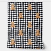 Houndstooth Teddy Thuis, Behang (Afrollen)