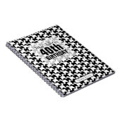 Houndstooth Tesselation Dog 40ste verjaardag Gast  Notitieboek (Rechterzijde)