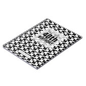 Houndstooth Tesselation Dog 40ste verjaardag Gast  Notitieboek (Linkerzijde)