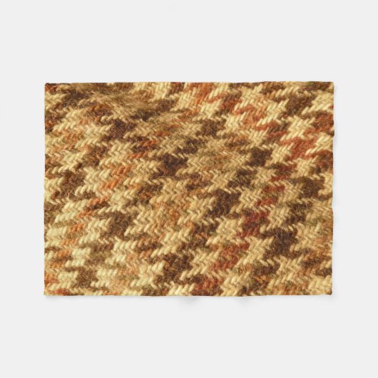 Houndstooth Tweed Pattern Blanket Fleece Deken (Voorkant (Horizontaal))