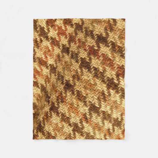 Houndstooth Tweed Pattern Blanket Fleece Deken (Voorkant)
