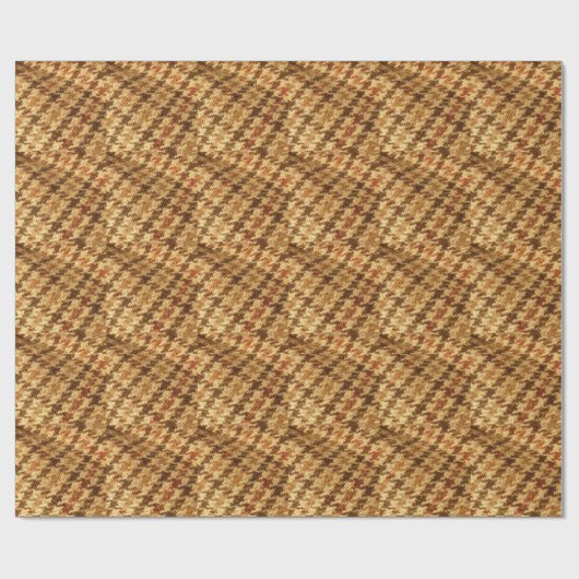 Houndstooth Tweed Wrapping Paper Cadeaupapier (Vlak)